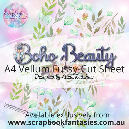 Boho Beauty A4 Colour Vellum Fussy-Cut Sheet - Leaves 2 327443