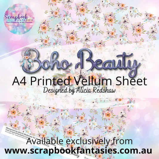 Boho Beauty A4 Printed Vellum Sheet - Floral Pattern 327414