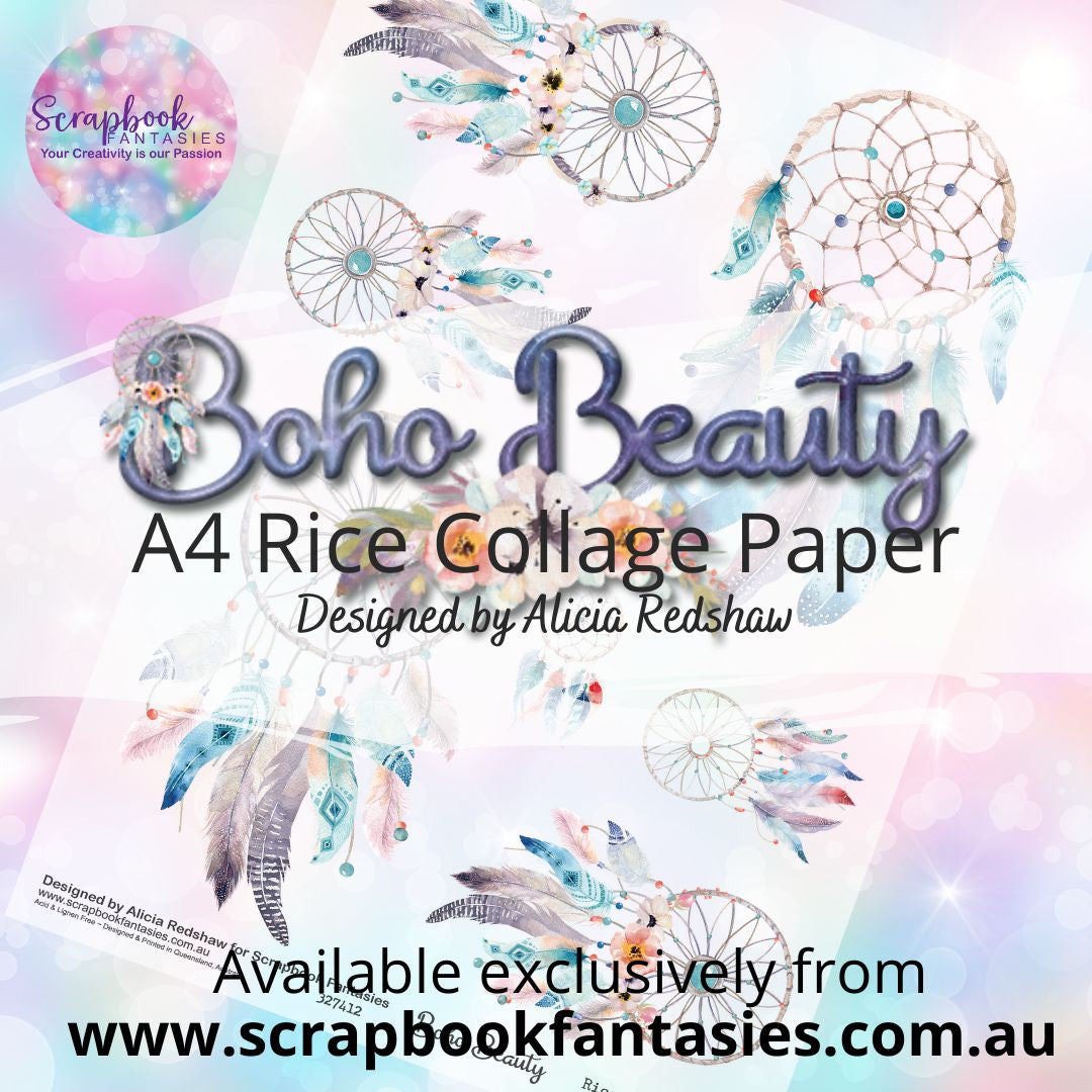 Boho Beauty A4 Rice Collage Paper - Dreamcatchers 327412