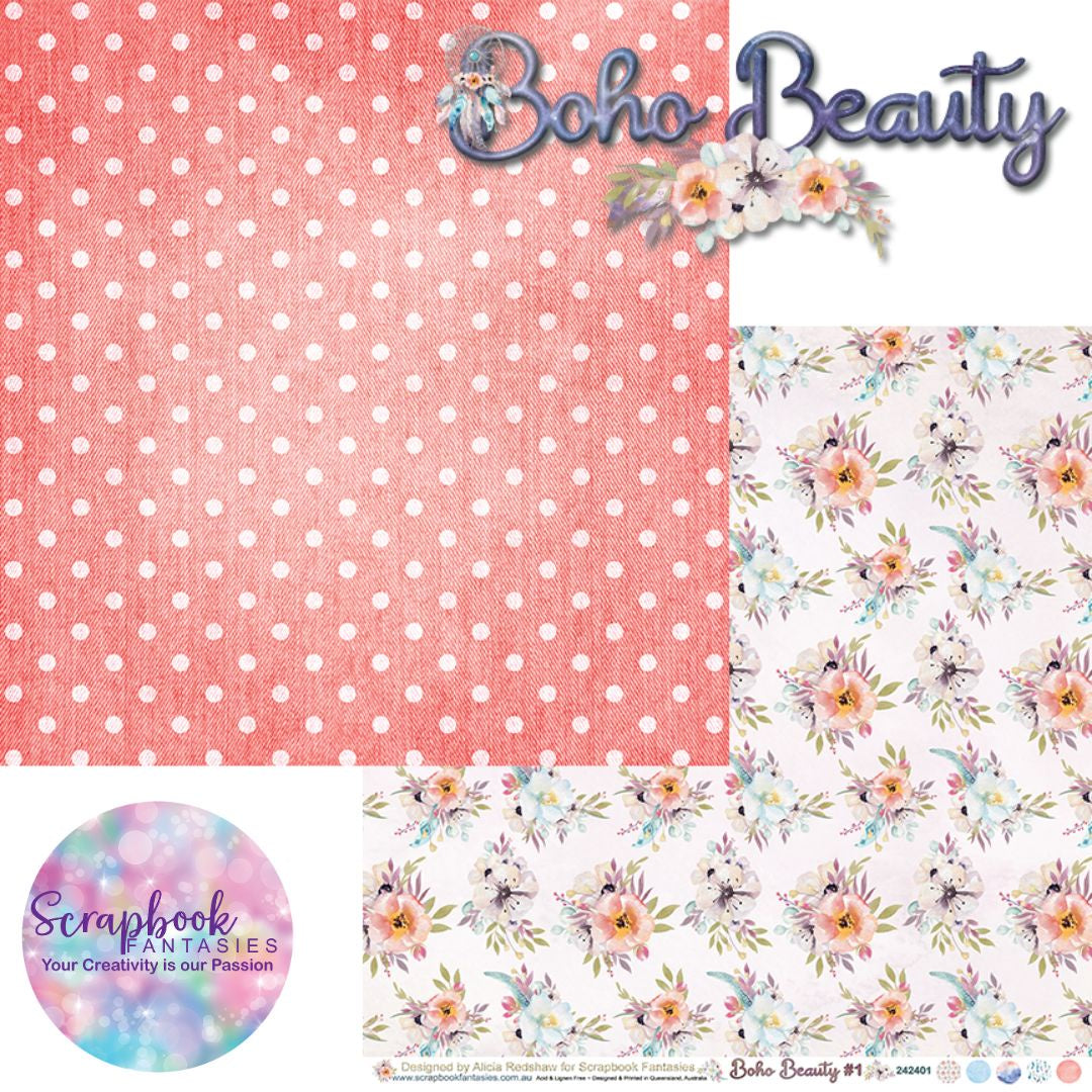 Boho Beauty 12x12 Double-Sided Patterned Paper 1 - 327401