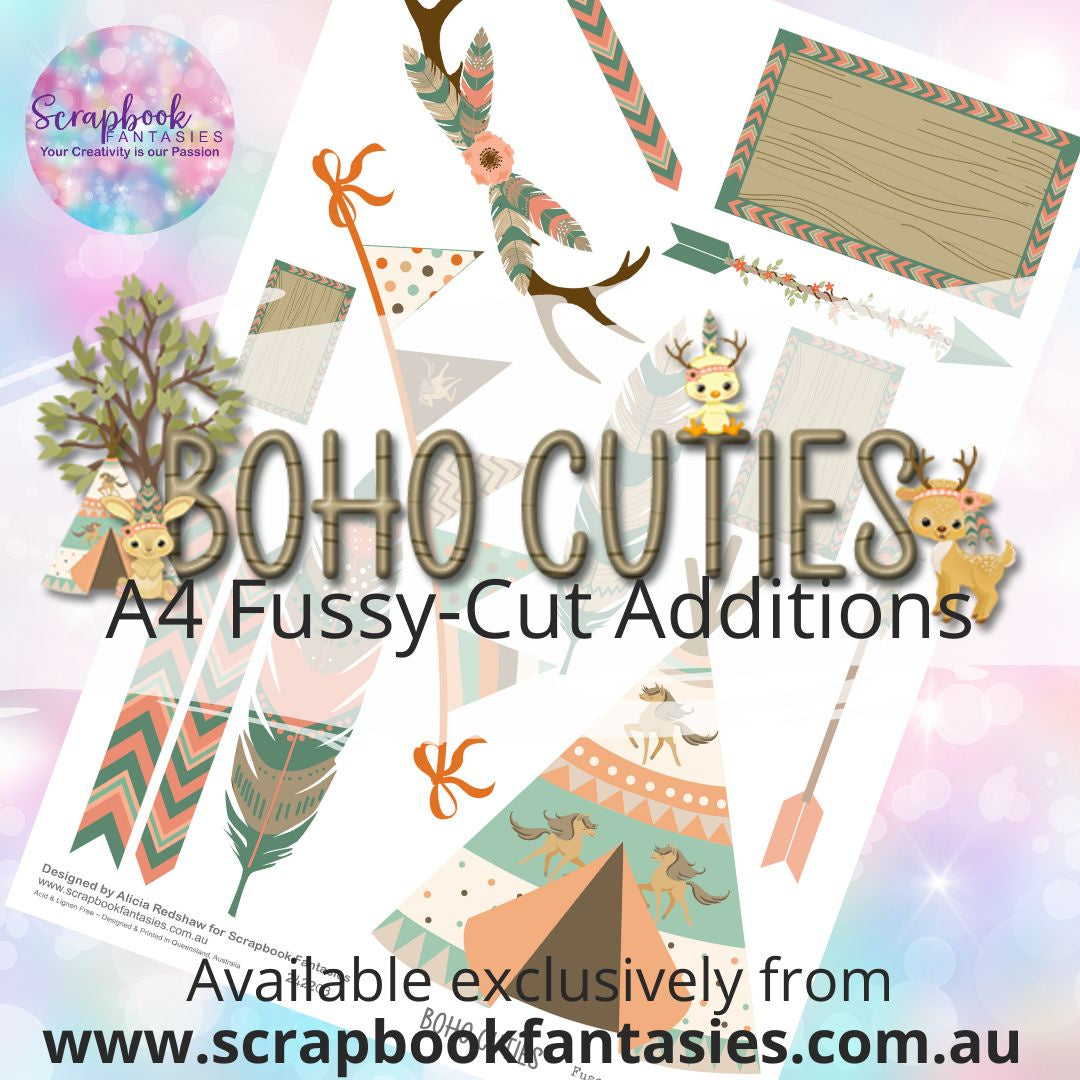 Boho Cuties A4 Colour Fussy-Cut Additions  - Boho Camping 242203