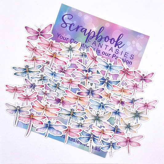 Colour-Cuts - Rainbow Dragonflies (over 50 pieces) 20127