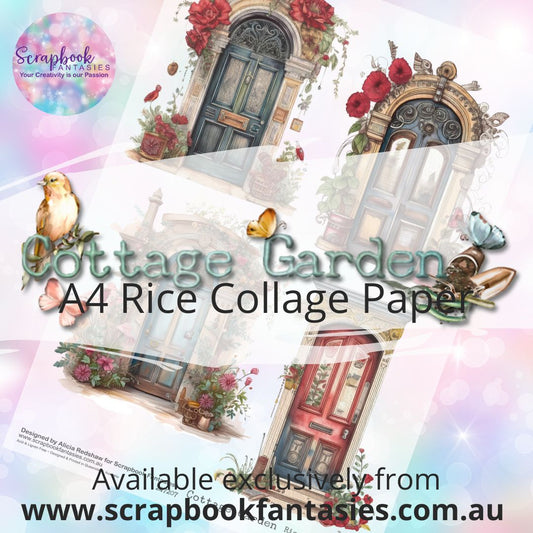 Cottage Garden A4 Rice Collage Paper - Four Doors B 247207