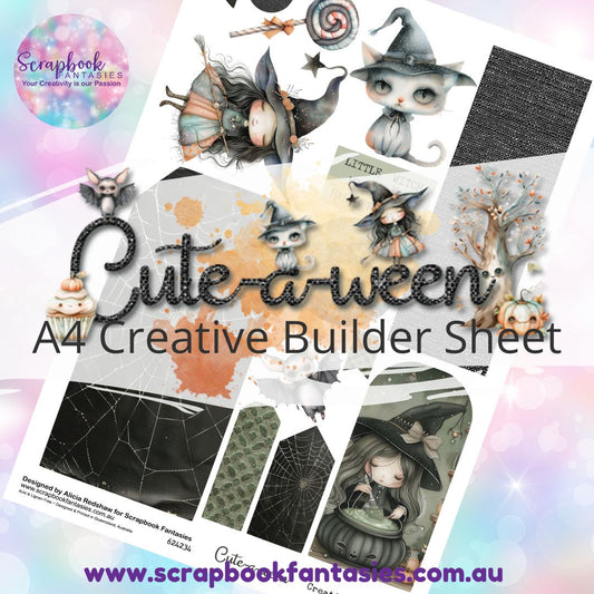 Cute-a-ween A4 Creative Builder Sheet - Little Witch 624234