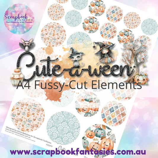 Cute-a-ween A4 Colour Fussy-Cut Elements - Pumpkins Circles 624209