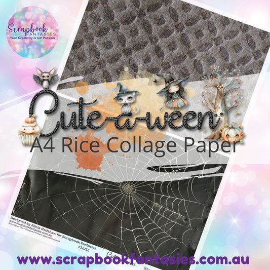 Cute-a-ween A4 Rice Collage Paper - Pattern Halves 2 624216