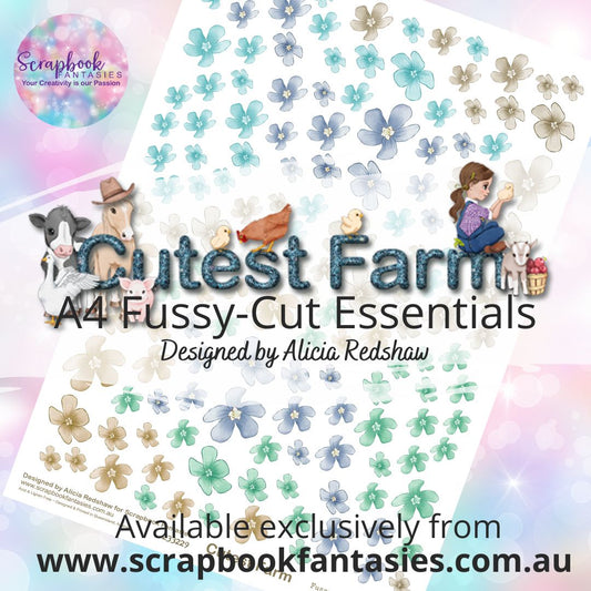 Cutest Farm A4 Colour Fussy-Cut Essentials - Multi-Coloured Flowers 233229