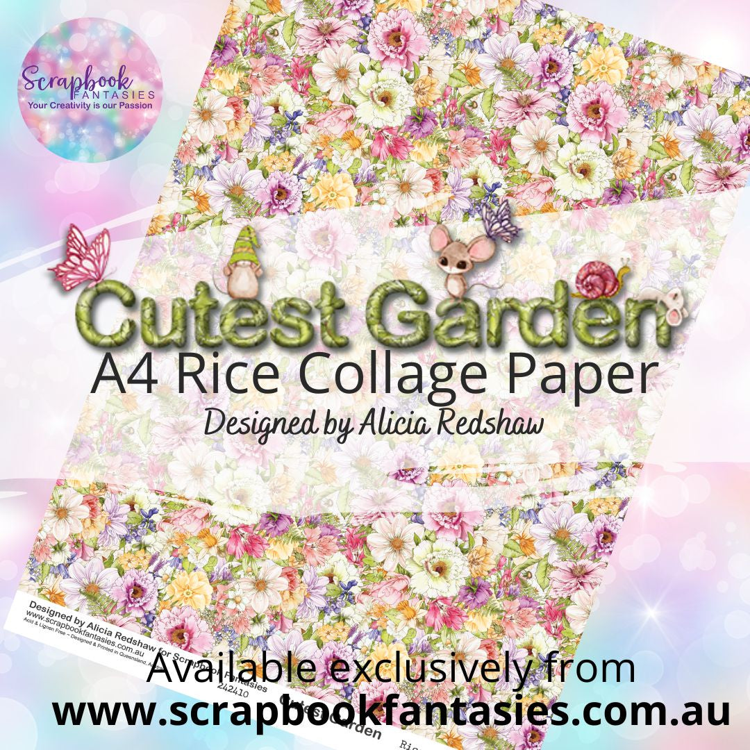 Cutest Garden A4 Rice Collage Paper - Floral 242410