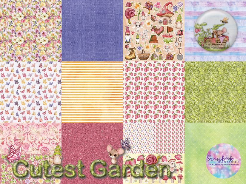 Cutest Garden 12x12 Double-Sided Patterned Paper Pack - Designed by Alicia Redshaw 242400