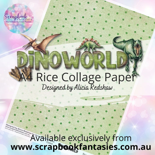 DinoWorld A4 Rice Collage Paper - Green Spot 733909