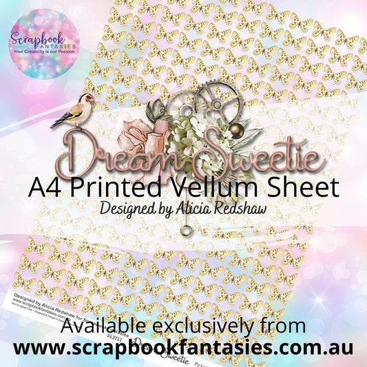 Dream Sweetie A4 Printed Vellum Sheet - Lemon Butterflies 243711