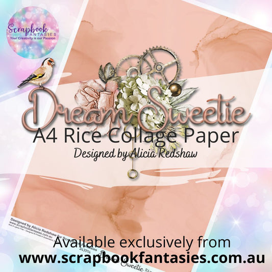 Dream Sweetie A4 Rice Collage Paper - Peach Watercolour 243704