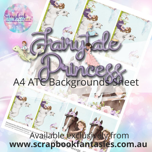 Fairytale Princess A4 ATC Backgrounds Sheet  - Fairytale Princess 5D 392458