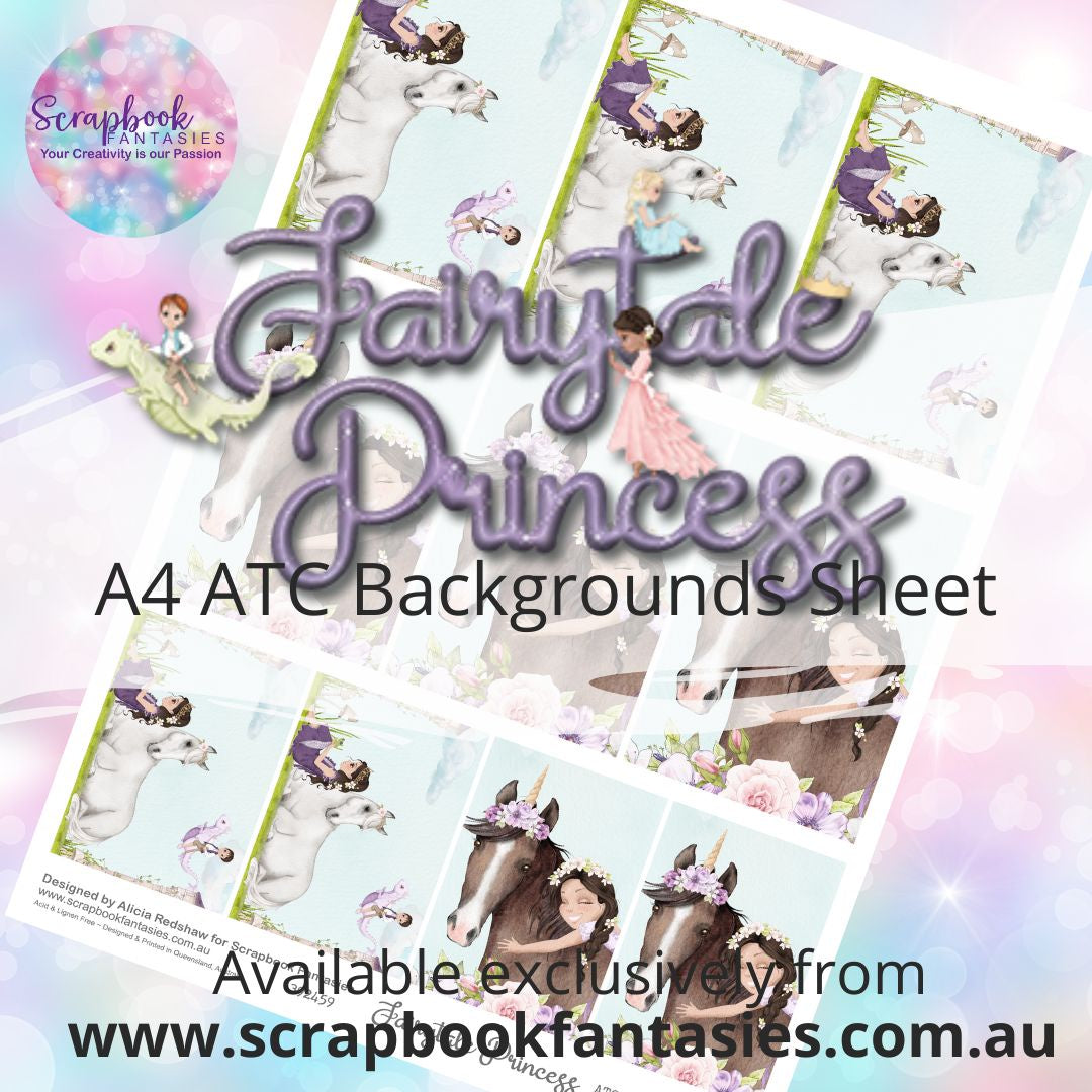 Fairytale Princess A4 ATC Backgrounds Sheet  - Fairytale Princess 5E 392459