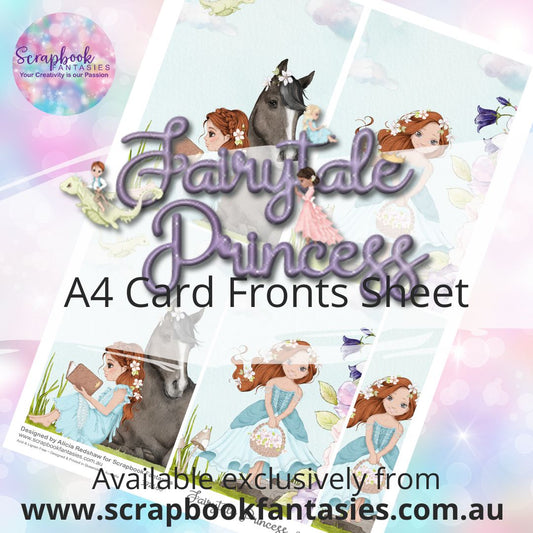 Fairytale Princess A4 Card Fronts Sheet  - Princess in Blue 2A 392480