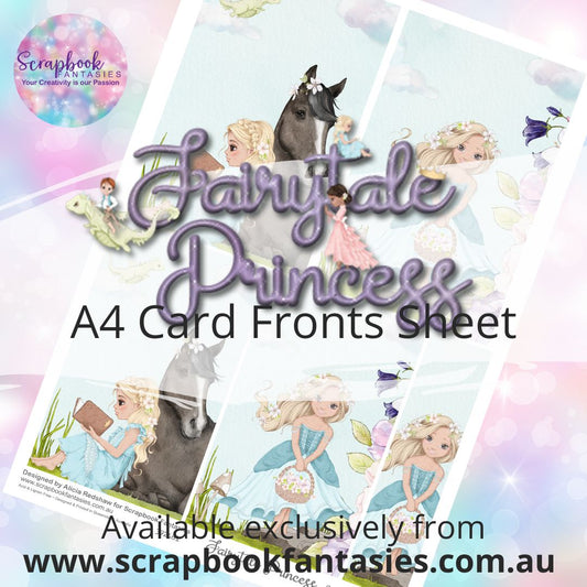 Fairytale Princess A4 Card Fronts Sheet  - Princess in Blue 2B 392481