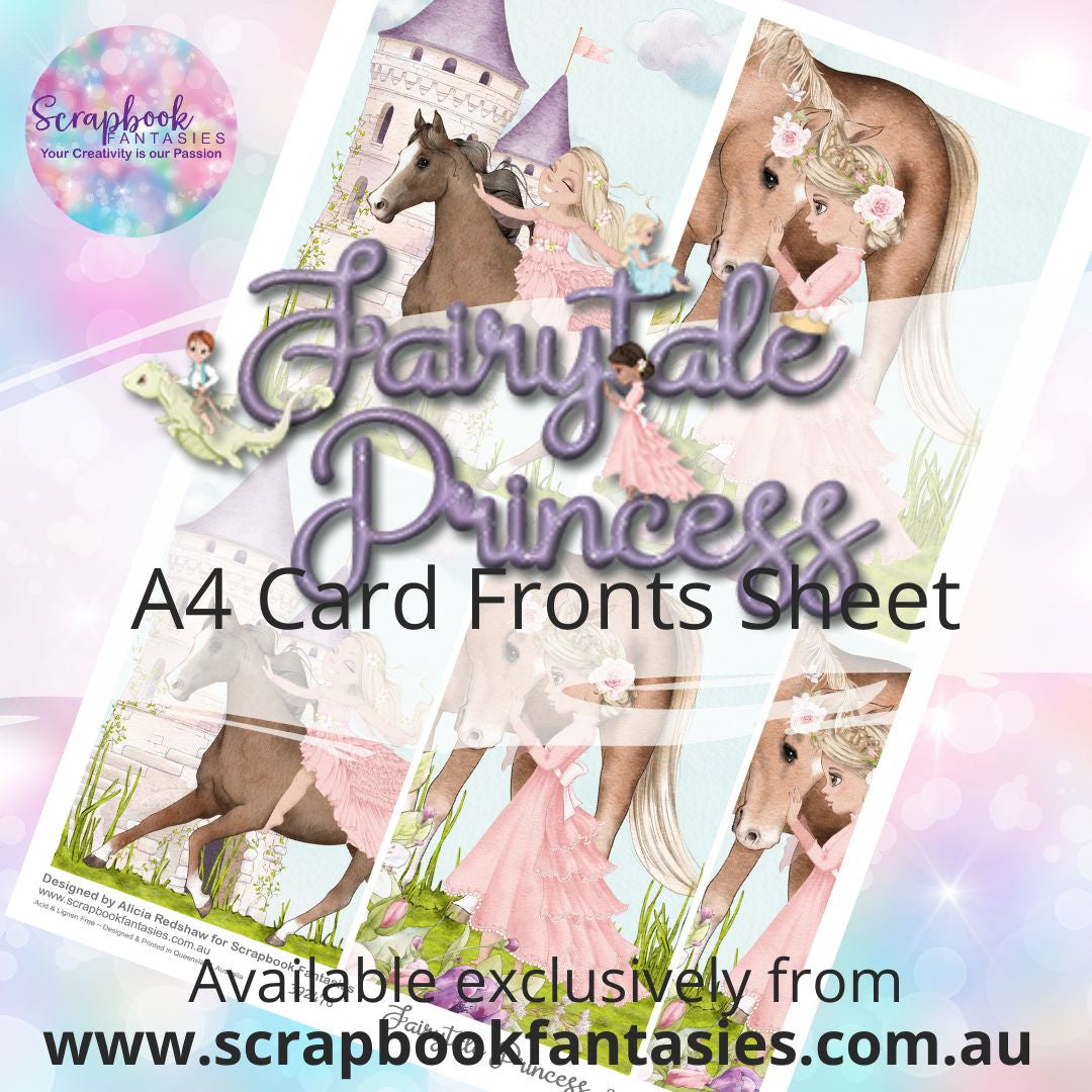 Fairytale Princess A4 Card Fronts Sheet  - Princess in Pink 1B 392476