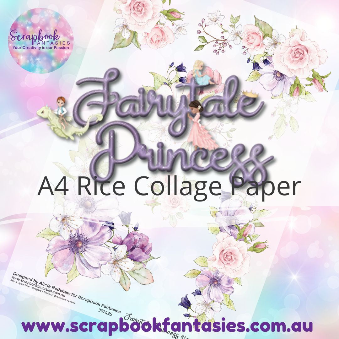 Fairytale Princess A4 Rice Collage Paper - Floral Bouquets 392425