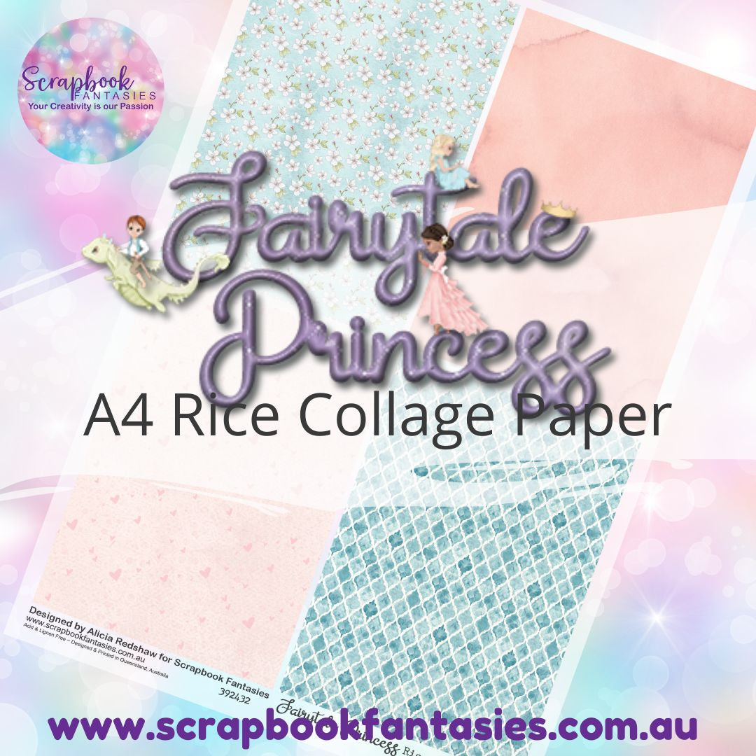 Princess Rice Paper Fairytale Princess A4 Rice Collage Paper - Quarters Sampler 1 392432 ...