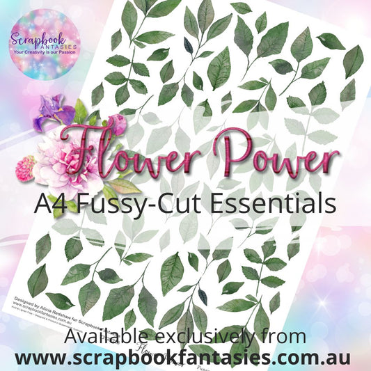 Flower Power A4 Colour Fussy-Cut Essentials - Dark Green Leaves 73727728