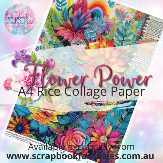 Flower Power A4 Rice Collage Paper - Colour-Pop Collage 1 73727720