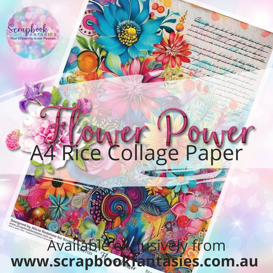 Flower Power A4 Rice Collage Paper - Colour-Pop Collage 3 73727722