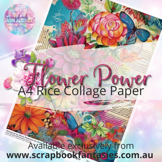 Flower Power A4 Rice Collage Paper - Colour-Pop Collage 4 73727723