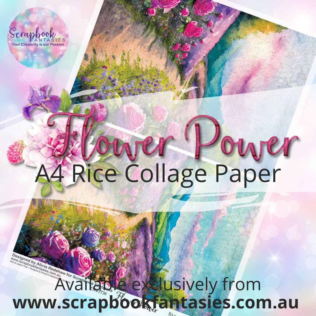 Flower Power A4 Rice Collage Paper - Path to Happiness Halves 73727736