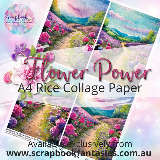 Flower Power A4 Rice Collage Paper - Path to Happiness Quarters 73727735