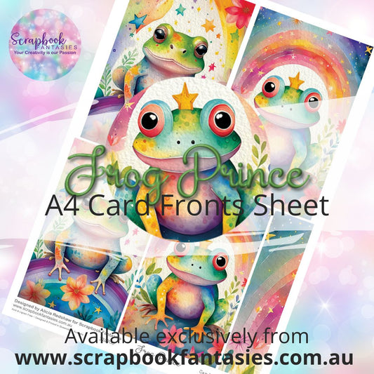 Frog Prince A4 Card Fronts Sheet  - Frogs 1 324700