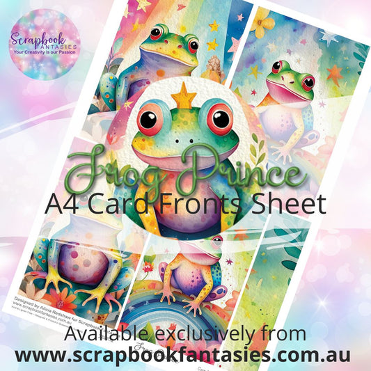 Frog Prince A4 Card Fronts Sheet  - Frogs 2 324701