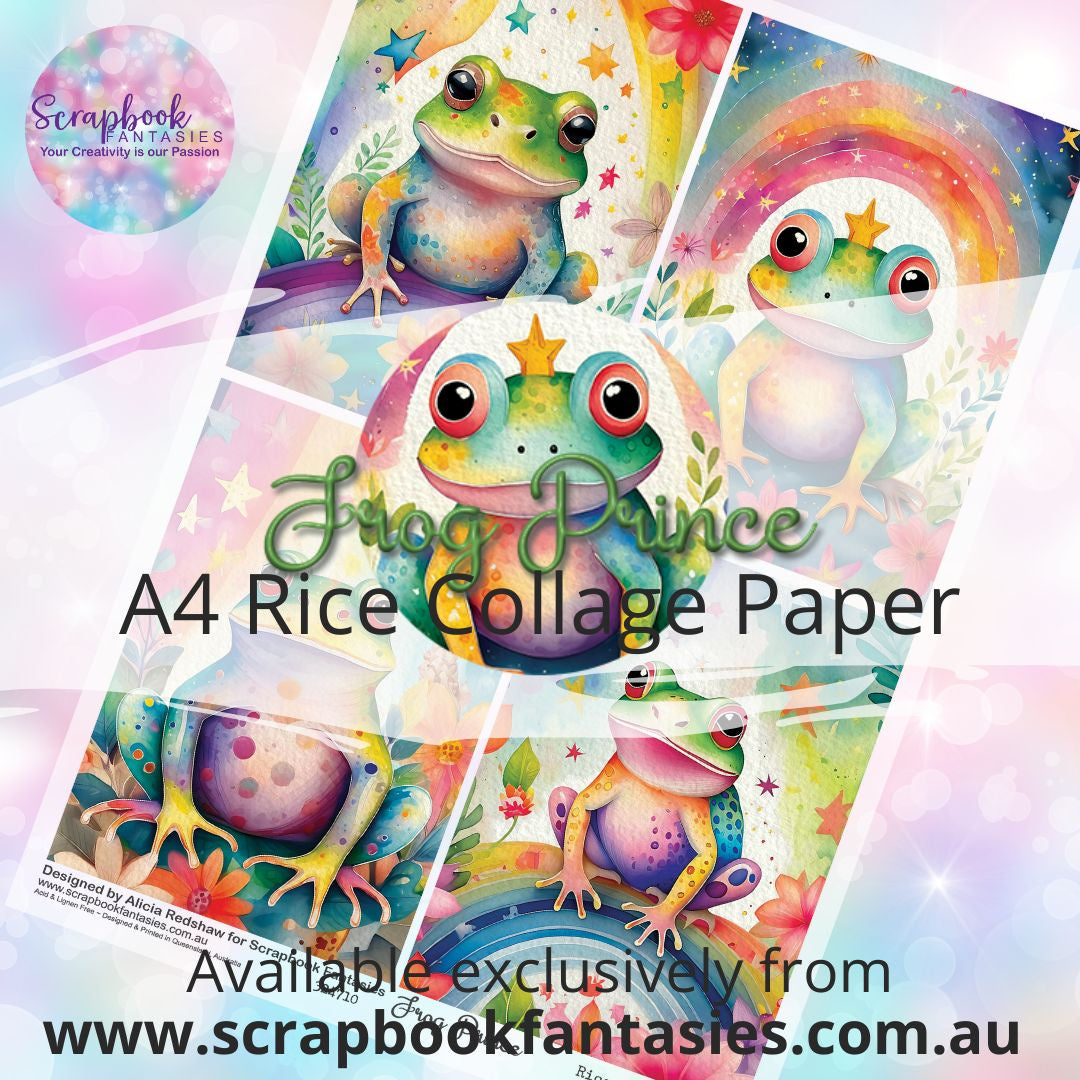 Frog Prince A4 Rice Collage Paper - Frog Prince (4 quarters) 324711