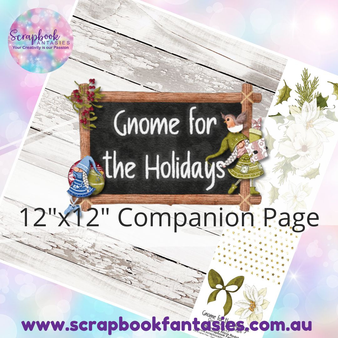 Gnome for the Holidays 12"x12" Single-sided Companion Page - Silver Timber 438415