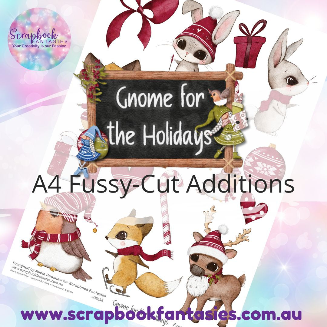 Gnome for the Holidays A4 Colour Fussy-Cut Additions - Red Animal Character 438418