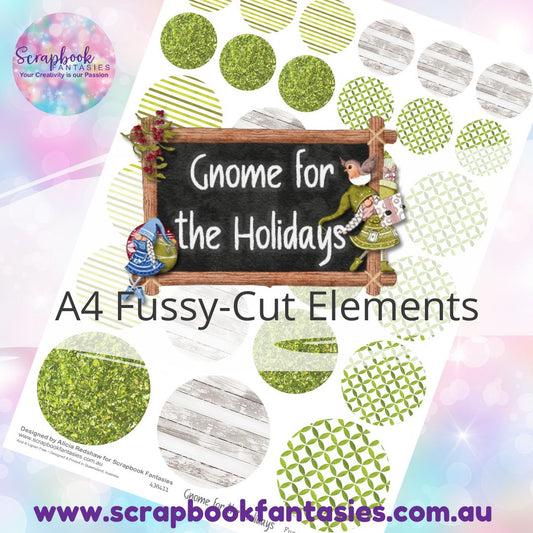 Gnome for the Holidays A4 Colour Fussy-Cut Elements - Circles 1 438411