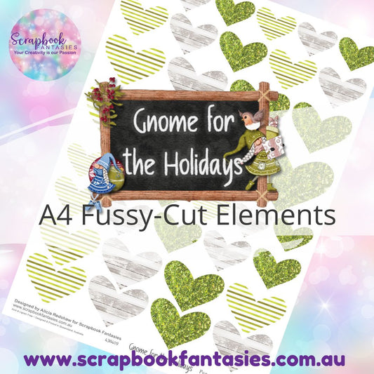 Gnome for the Holidays A4 Colour Fussy-Cut Elements - Hearts 1 438409