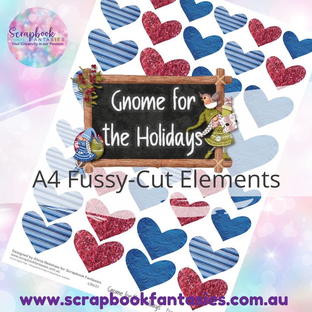 Gnome for the Holidays A4 Colour Fussy-Cut Elements - Hearts 2 438410