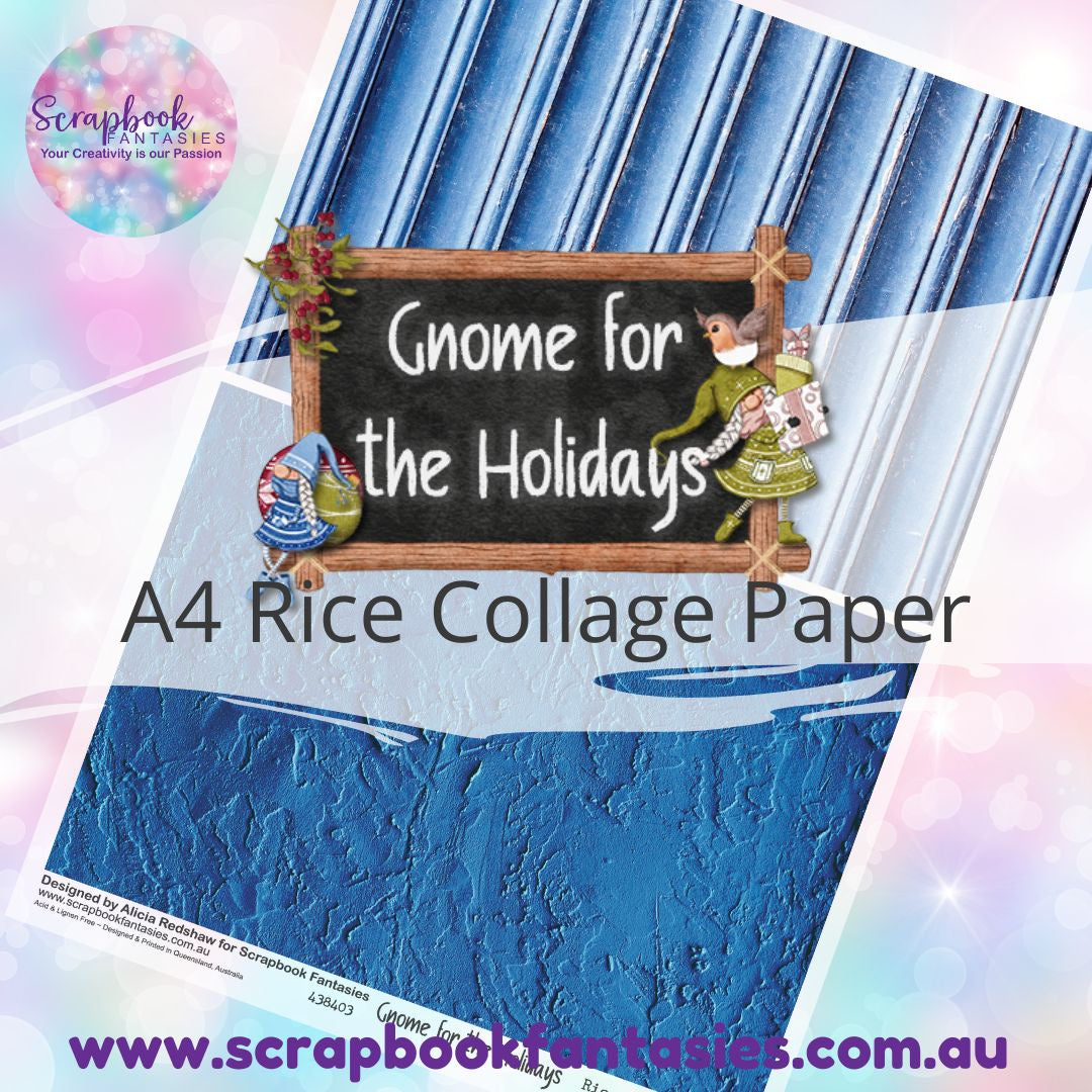 Gnome for the Holidays A4 Rice Collage Paper - Pattern Halves 4 438403