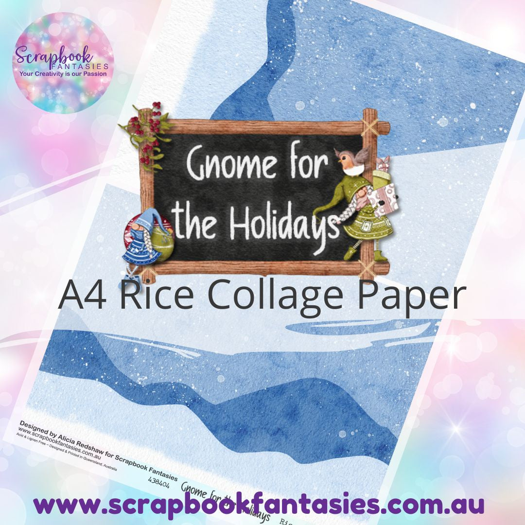 Gnome for the Holidays A4 Rice Collage Paper - Pattern Halves 5 438404