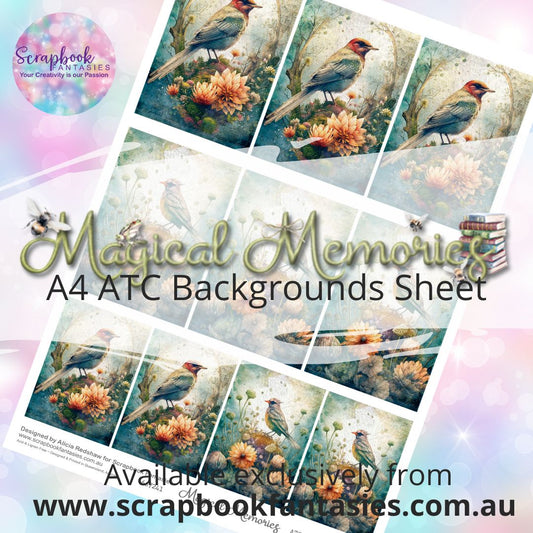 Magical Memories A4 ATC Backgrounds Sheet  - Birds 2 667241