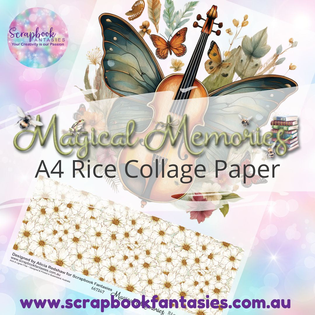 Magical Memories A4 Rice Collage Paper - Musical Butterfly 2 667247