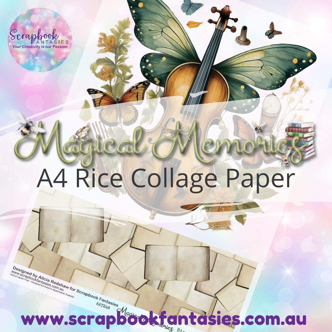 Magical Memories A4 Rice Collage Paper - Musical Butterfly 3 667248