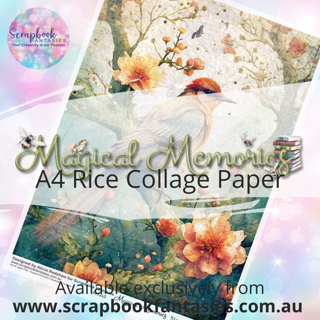 Magical Memories A4 Rice Collage Paper - Bird 1 667242