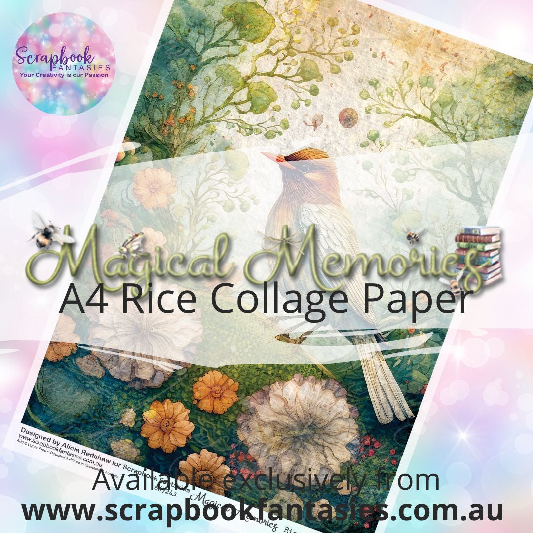 Magical Memories A4 Rice Collage Paper - Bird 2 667243