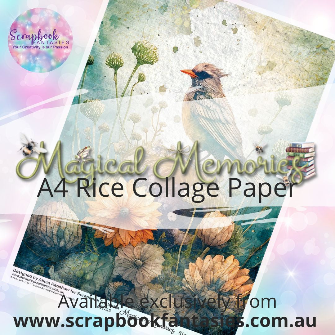 Magical Memories A4 Rice Collage Paper - Bird 4 667245