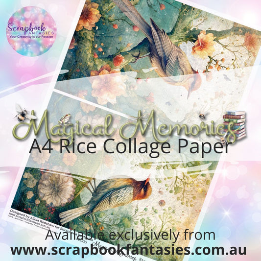 Magical Memories A4 Rice Collage Paper - Birds Pair 1 667235