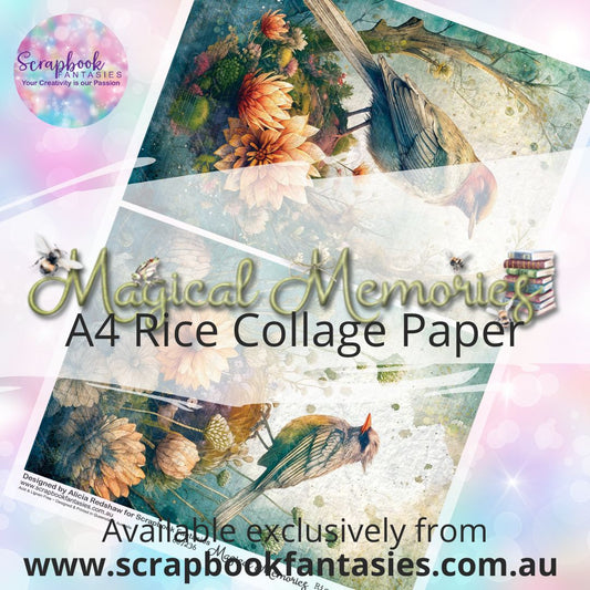 Magical Memories A4 Rice Collage Paper - Birds Pair 2 667236