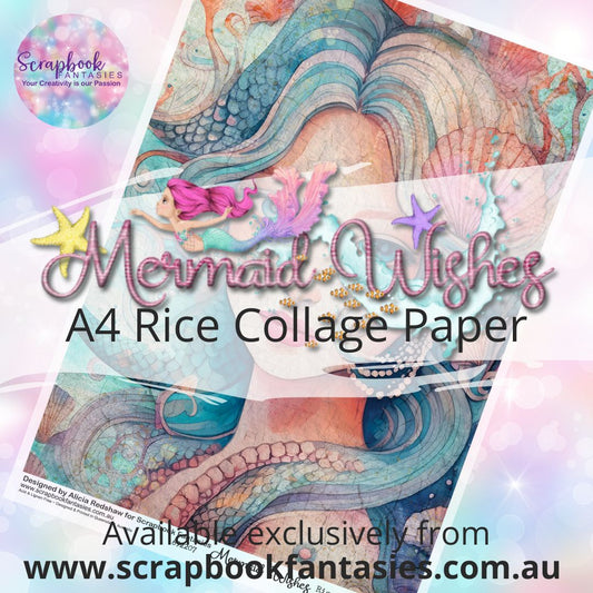 Mermaid Wishes A4 Rice Collage Paper - Mermaid Collage 1 692207