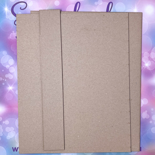 Mini-Book Cover Set - 8"x10" + 1.5" spines (4 pieces) High-quality 1.8mm Chipboard 20066