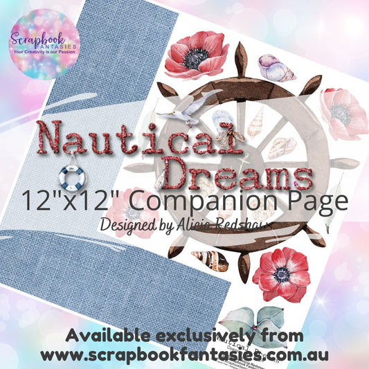 Nautical Dreams 12"x12" Single-sided Companion Page - Helm & Hessian 342438